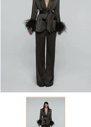 Saten pantolon ceket takım - Görsel 6