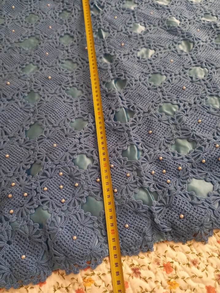 Bebek battaniye el Örgüsü Mavi Battaniye - Görsel 4