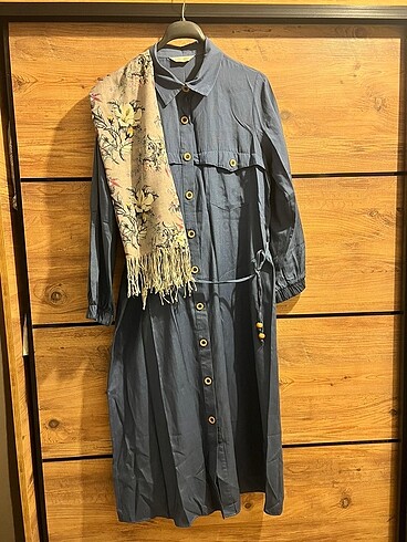 Ferace Tunik elbise kolları lastikli