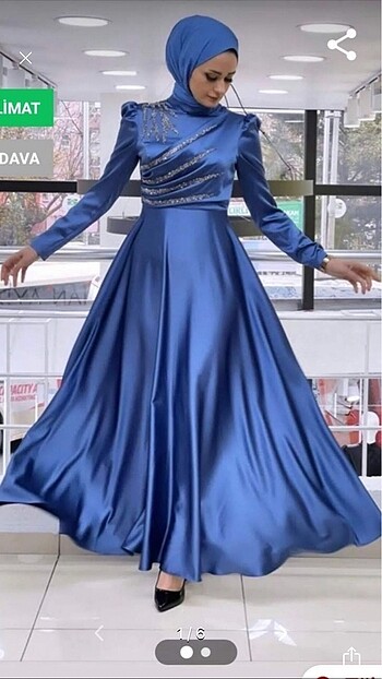 Saten abiye taş işlemeli mevlana model