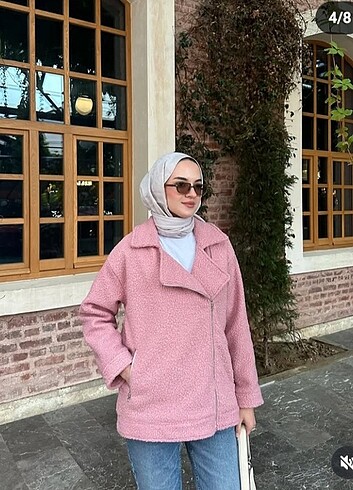 m Beden pembe Renk CEKET buklet MELVİEN MARKA TOZ PEMBE 