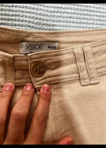 LC Waikiki Bej Kadın Keten Midi Pantolon