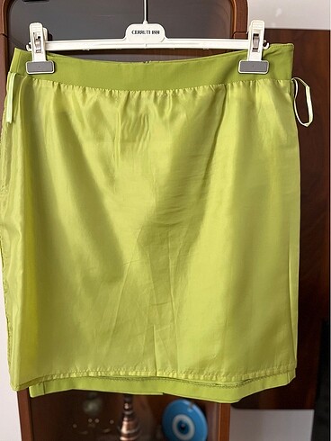 Fıstık yeşili pamuk saten etek Marka:Fusion - Görsel 6