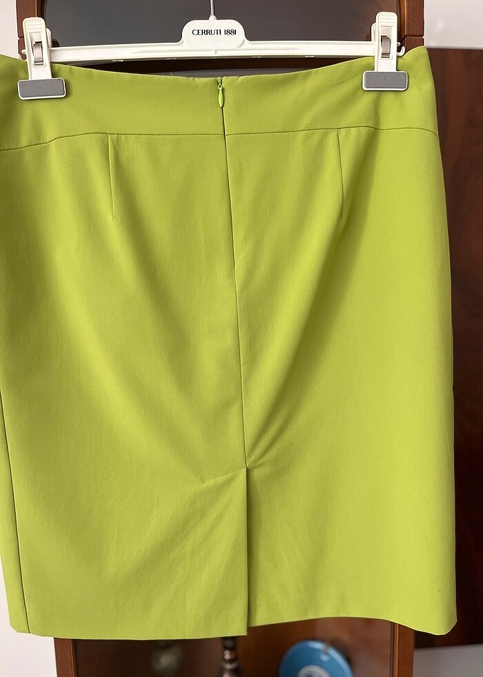 Fıstık yeşili pamuk saten etek Marka:Fusion - Görsel 3