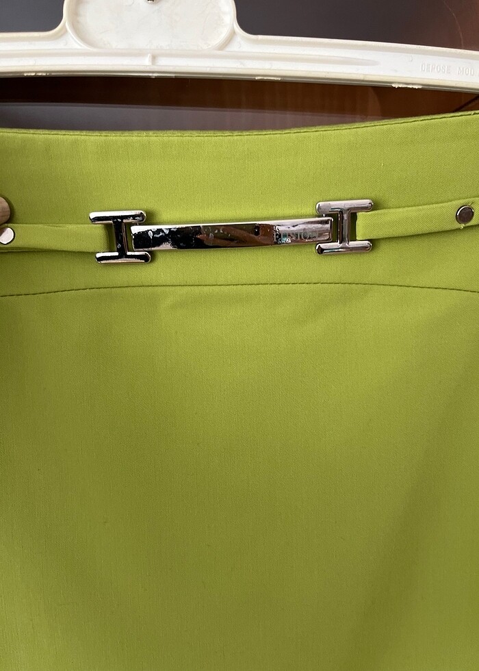 Fıstık yeşili pamuk saten etek Marka:Fusion - Görsel 2