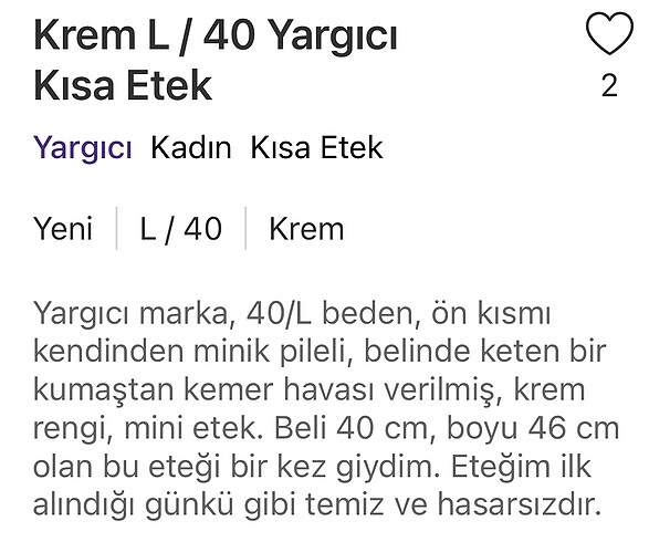 Krem mini etek - Görsel 5