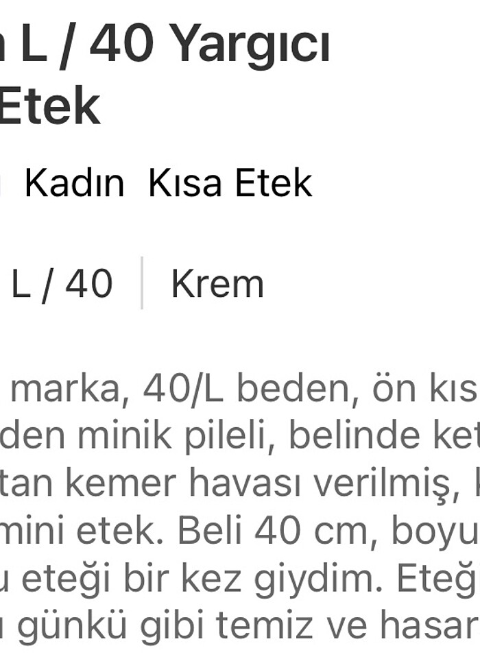 Krem mini etek - Görsel 5