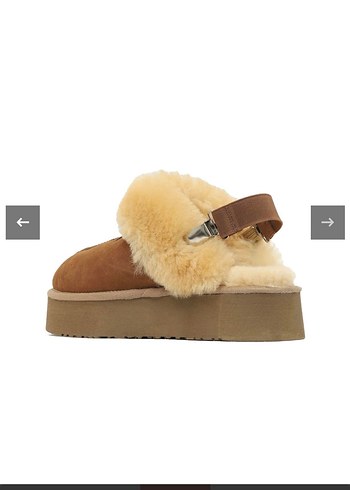 Bej Süet Platform Topuklu Kadın Terlik - Görsel 2