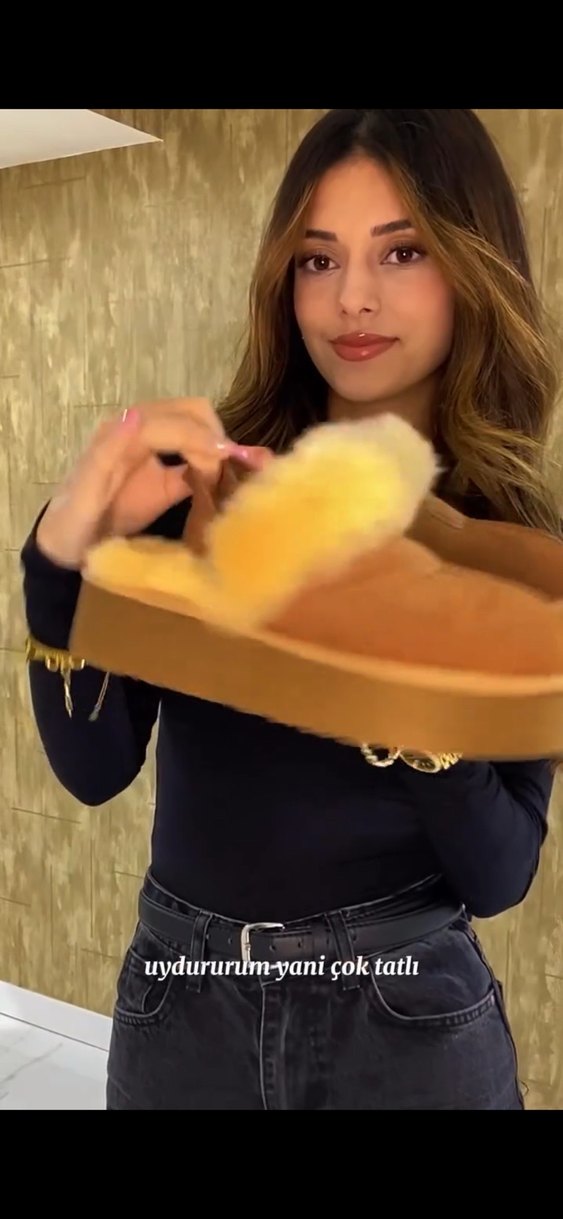 Bej Süet Platform Topuklu Kadın Terlik - Görsel 3