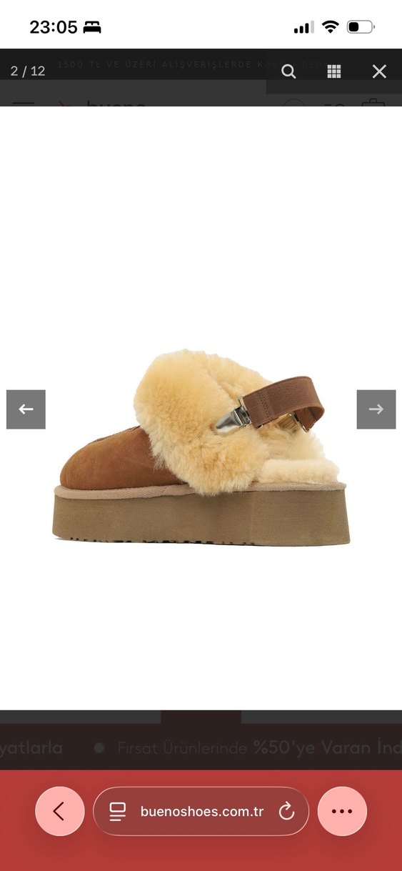 Bej Süet Platform Topuklu Kadın Terlik - Görsel 2