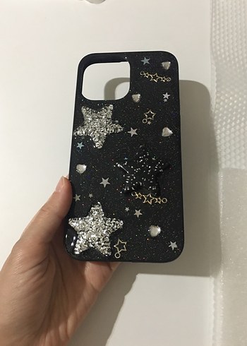 Pullu Siyah Gotik Telefon Kılıfı 13 pro max - Görsel 2