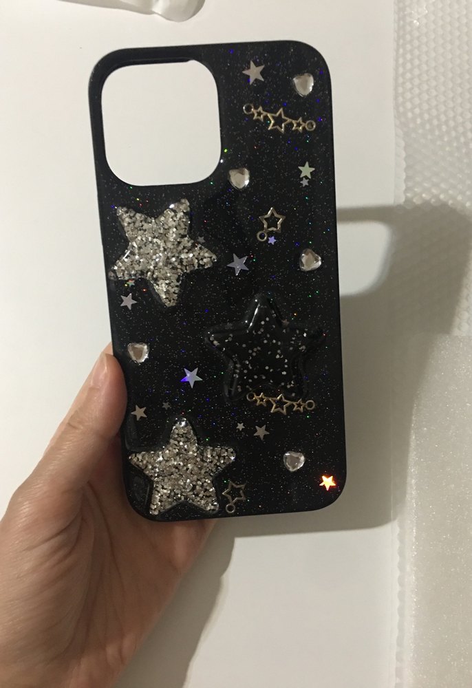 Pullu Siyah Gotik Telefon Kılıfı 13 pro max - Görsel 3