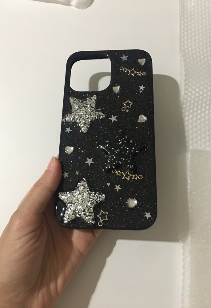 Pullu Siyah Gotik Telefon Kılıfı 13 pro max - Görsel 2