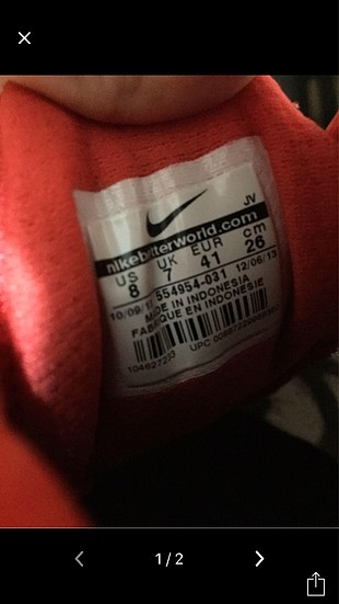 41 numara Nike ayakkabı