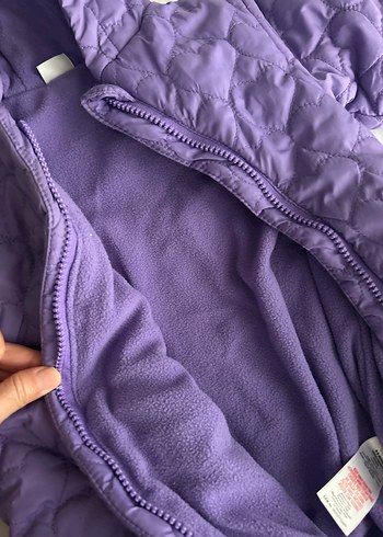 Kız Bebek Mor Kapitone Kar Tulumu 6 ay - Görsel 4