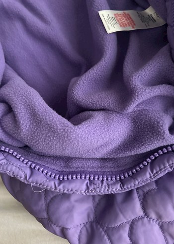 Kız Bebek Mor Kapitone Kar Tulumu 6 ay - Görsel 2