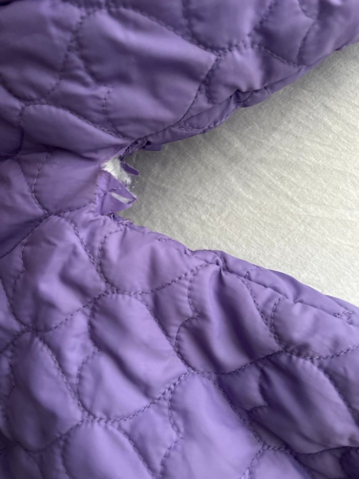 Kız Bebek Mor Kapitone Kar Tulumu 6 ay - Görsel 3