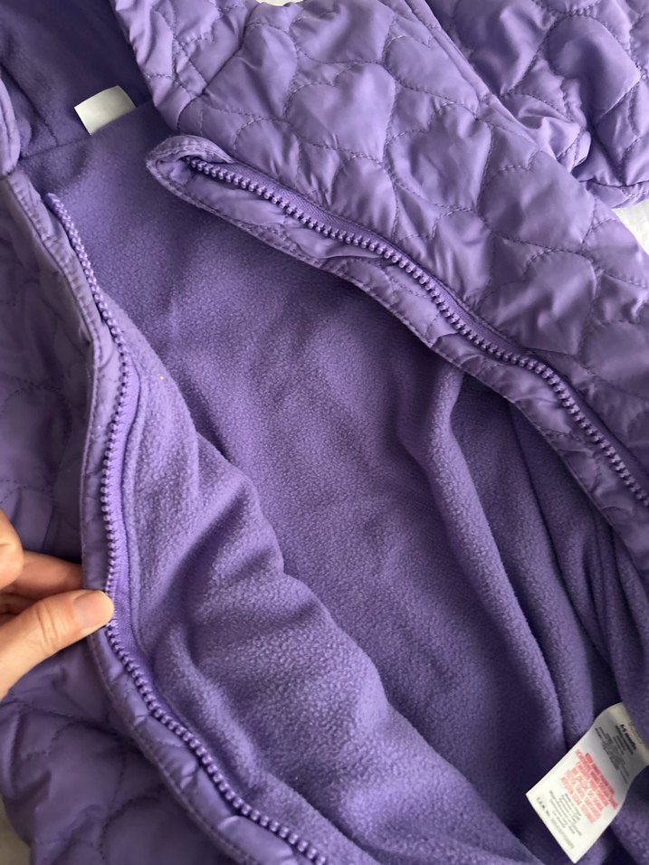 Kız Bebek Mor Kapitone Kar Tulumu 6 ay - Görsel 4