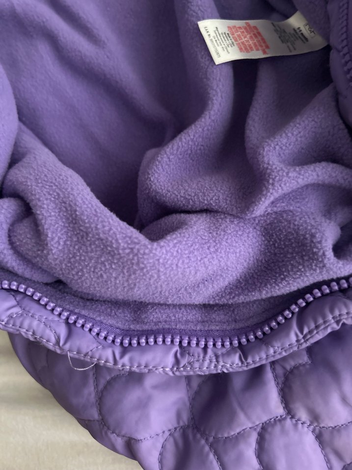 Kız Bebek Mor Kapitone Kar Tulumu 6 ay - Görsel 2