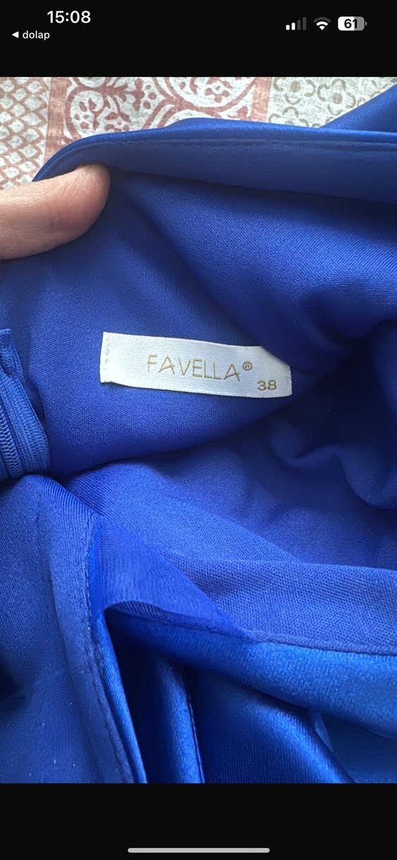 Drapeli Lacivert Uzun Abiye Elbise - Görsel 4