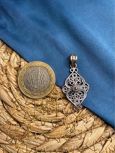Sterling silver Telkari Kolye Ucu