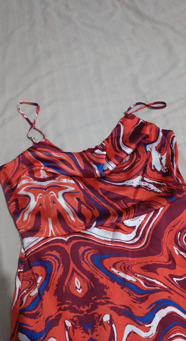 Bohem Çok Renkli Uzun Drapeli elbise - Görsel 2