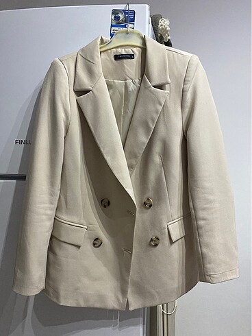 Ekru blazer ceket