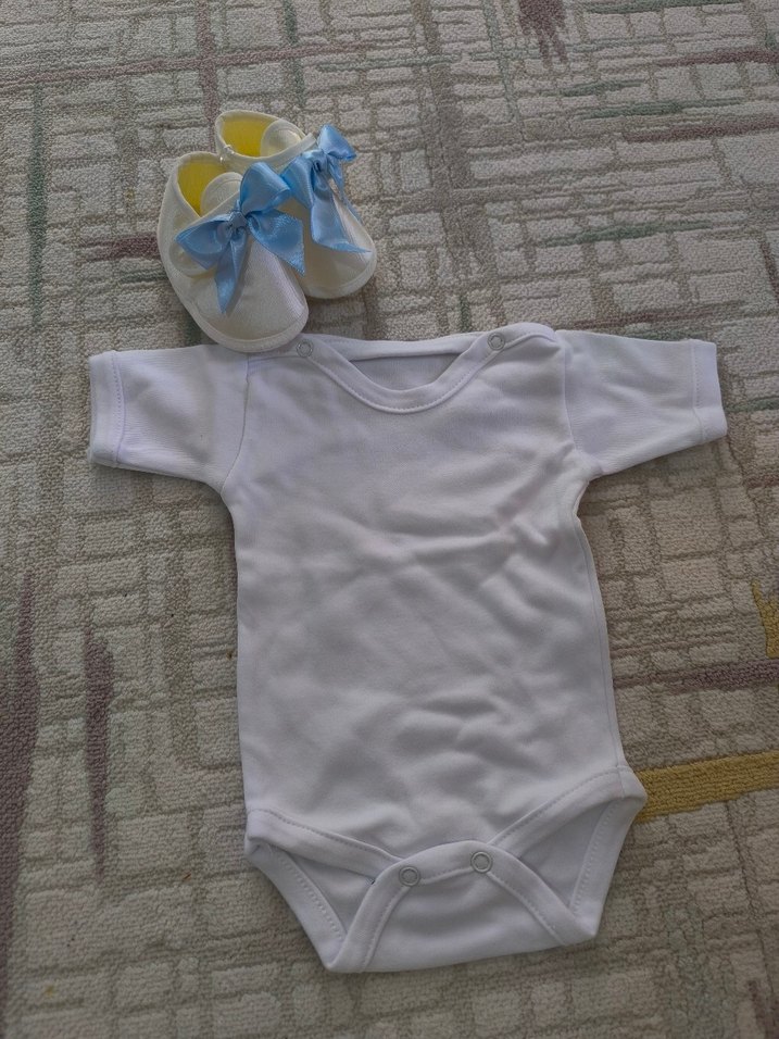 Bebek Beyaz Pamuklu 5 Parça hastane çıkışı - Görsel 4