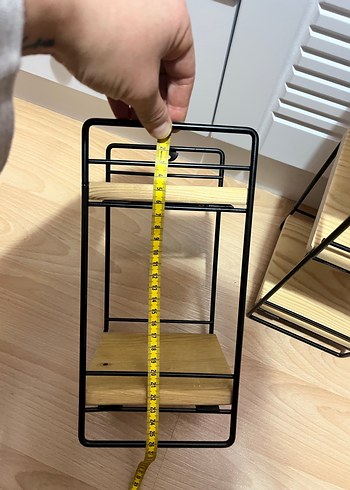 Bej Ahşap ve Siyah Metal Çocuk Raf Seti - Görsel 5