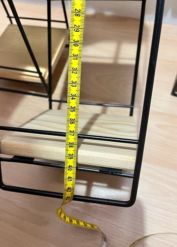 Bej Ahşap ve Siyah Metal Çocuk Raf Seti - Görsel 4