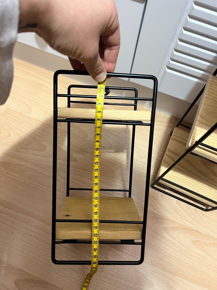 Bej Ahşap ve Siyah Metal Çocuk Raf Seti - Görsel 5