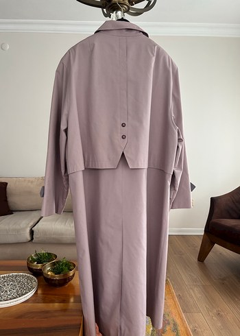 m Beden Küf Vintage lila trençkot