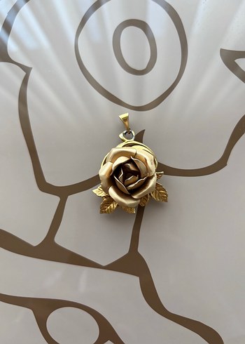Beden Vintage İstanbul Gül detaylı kolye ucu