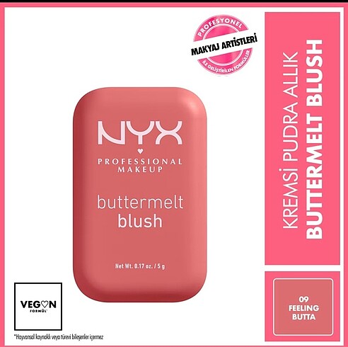  Beden Nyx allık 09 feeling butta