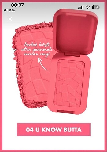 Nyx allık 04 U know butta