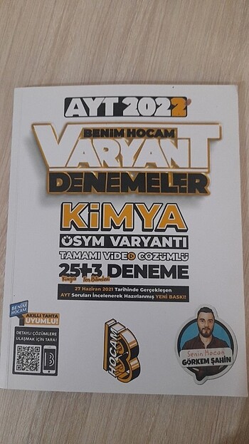 AYT 2022 BENİM HOCAM KİMYA DENEMESİ 