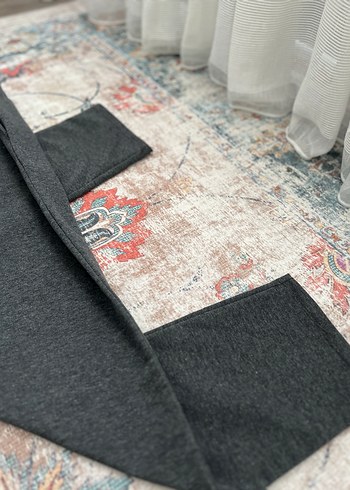 Düğmeli Gri Kadın Sweatpant - Görsel 7