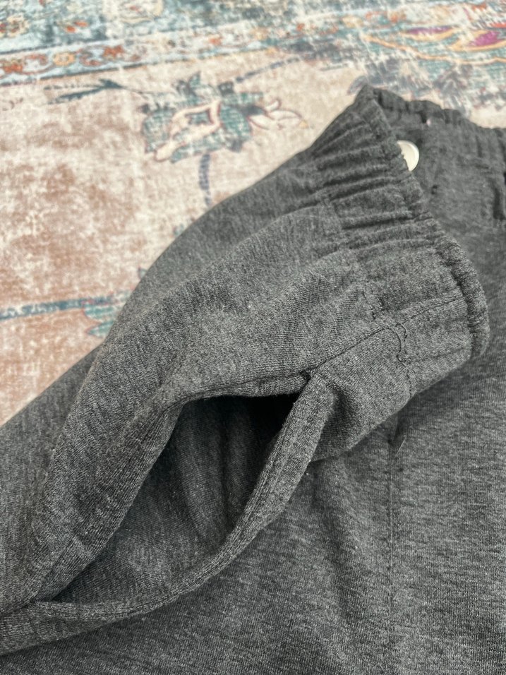 Düğmeli Gri Kadın Sweatpant - Görsel 4