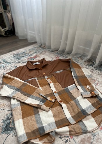 Deri Detay Oduncu Gömlek - Görsel 3