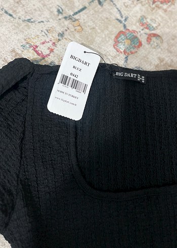 Siyah Bürümcük Uzun Kollu Bluz - Görsel 6