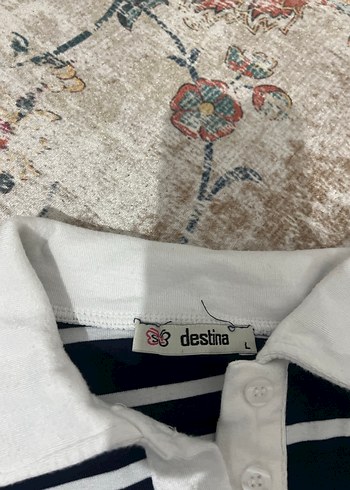 Lacivert Çizgili Uzun Kollu Polo Tişört - Görsel 4