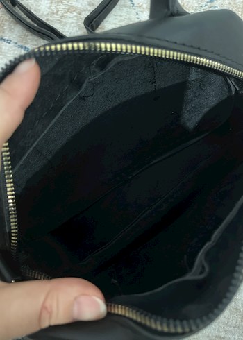 Tokalı Siyah Deri Kadın Çanta - Görsel 4