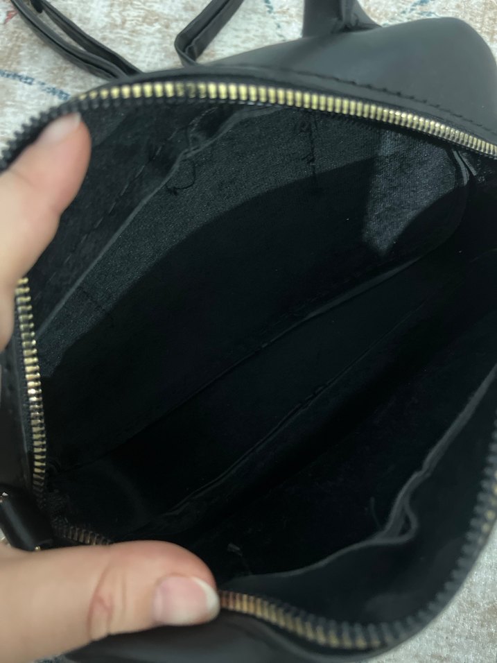 Tokalı Siyah Deri Kadın Çanta - Görsel 4