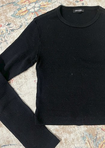 Siyah Kadın Uzun Kollu İnce Triko Kazak - Görsel 4