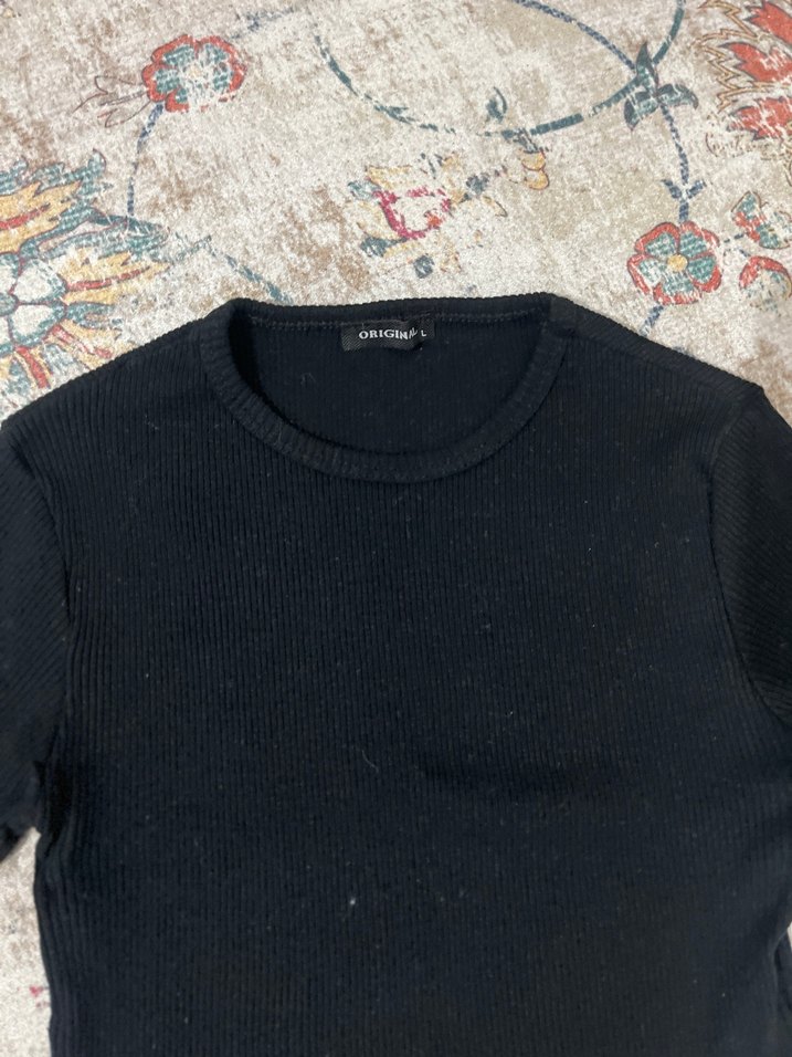 Siyah Kadın Uzun Kollu İnce Triko Kazak - Görsel 3