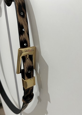 Leopar Suni Deri Tokalı Kadın Kemer - Görsel 6