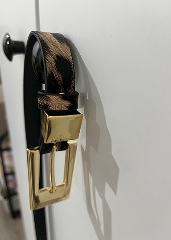 Leopar Suni Deri Tokalı Kadın Kemer - Görsel 5