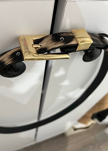 Leopar Suni Deri Tokalı Kadın Kemer - Görsel 3