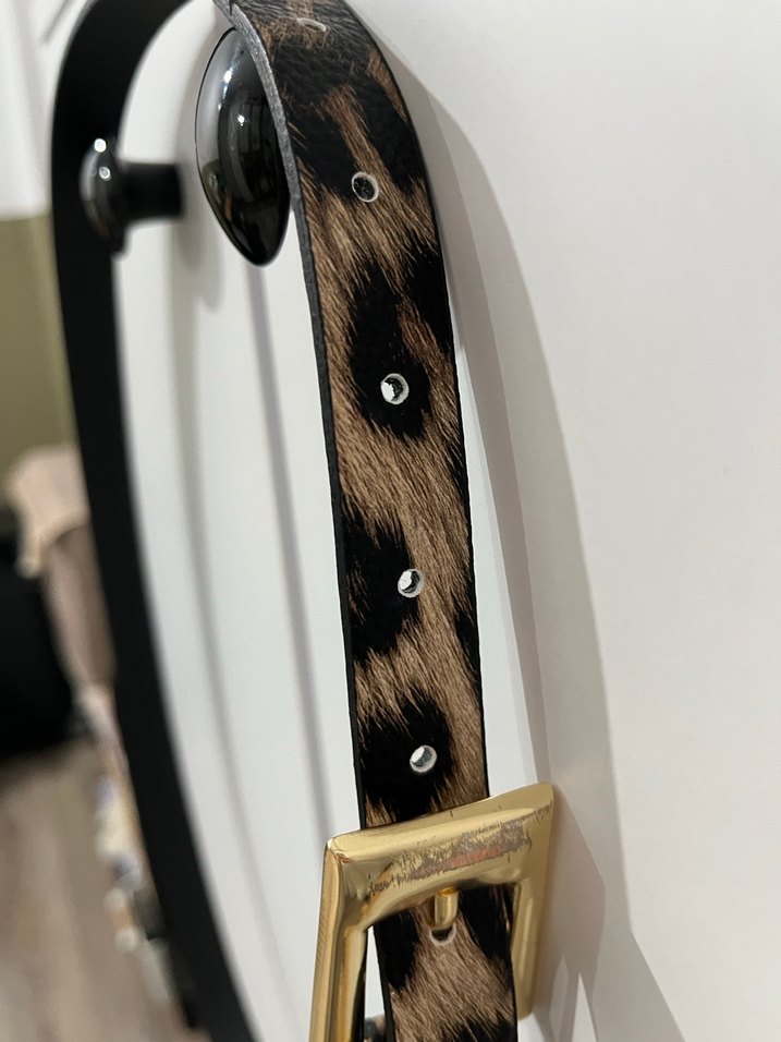 Leopar Suni Deri Tokalı Kadın Kemer - Görsel 4