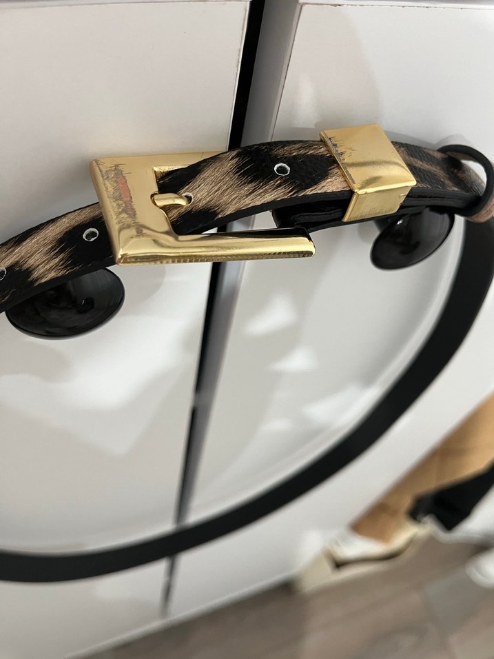 Leopar Suni Deri Tokalı Kadın Kemer - Görsel 3